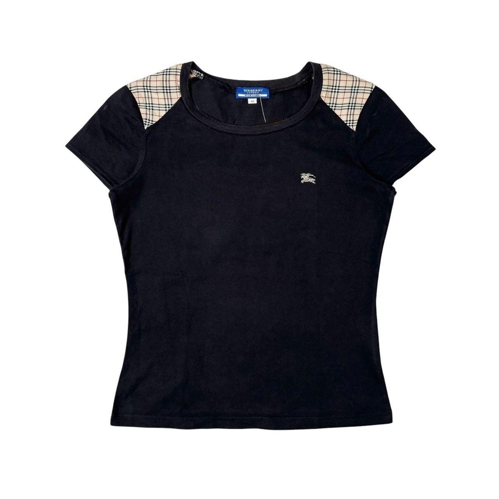 Burberry Blue Label plaid detail baby tee